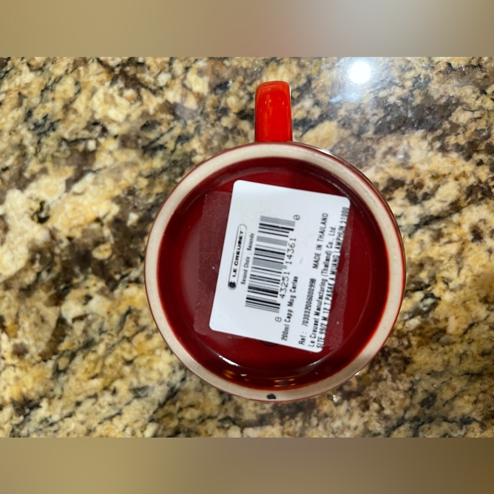 Le Creuset 200ml Capp mug set of 2 - Cerise - brand new! Gorgeous color!! - Picture 6 of 9